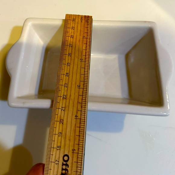 VTG CERAMIC LOAF BREAD PAN GIFT CHRISTMAS HOLIDAY 6.25” X 3.75” EAST WEST DISTR - Picture 7 of 9